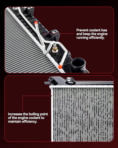 AUTOSITY CU1889 Radiator, Compatible with 1997-2003 Grand Prix, 1997-1999 Century, 1997-1999 Regal, 1999-2000 Montana, 1997-2000 Venture, Aluminum Automotive Replacement Radiator (w/ 3/4 Thick Core)