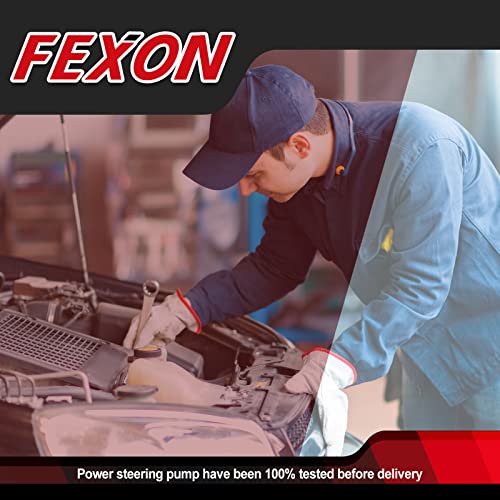 FEXON Power Steering Pump with Pulley Compatible with Buick Enclave Chevy Traverse GMC Acadia Saturn Outlook 3.6L 2007-2017 Replaces 20954812 20-2403 96-2403