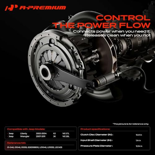 A-Premium Transmission Clutch Kit Set Compatible with Jeep Wrangler 2007-2011 3.8L, Liberty 2002-2004 3.7L