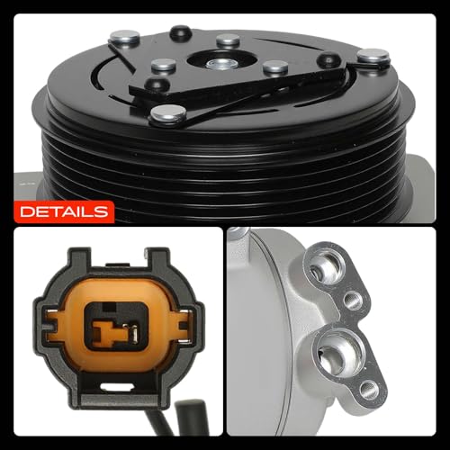 A-Premium Air Conditioner AC Compressor with Clutch Compatible with Infiniti QX56 2004-2013 QX80 2014-2023 & Nissan Armada Pathfinder Titan XD, 5.0L 5.6L