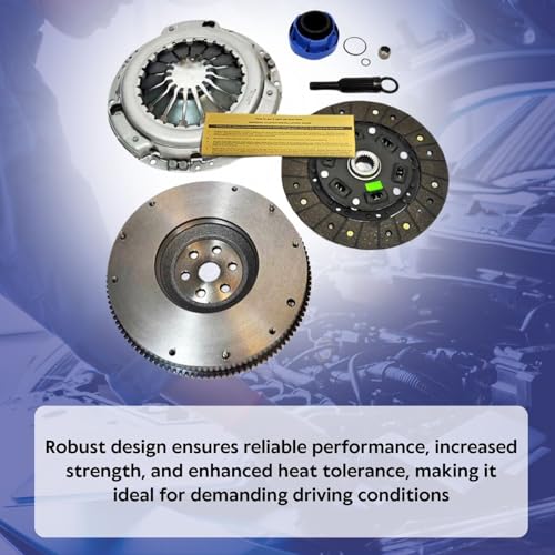 EFT Heavy-Duty Clutch Kit with Flywheel for 1995-2001 Ford Ranger, Mazda B2300 B2500 2.3L 2.5L - Durable Construction for Reliable Performance - Offers Precise Fitting with 12 Month Brand Warranty