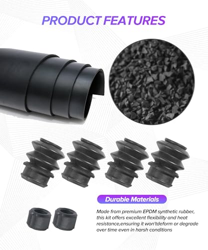 PAIYUE 4PCS Caliper Rebuild Kit,Car Accessories Brake Caliper Slide Pin Kit,Easy Installation Automotive Replacement Drive Shaft Assemblies Brake Bushings,Suitable for Most Compatible Vehicles