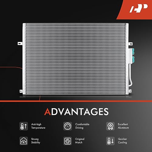 A-Premium Air Conditioning A/C Condenser Compatible with Jeep Grand Cherokee 1999-2003 4.0L 4.7L, Replace# 55115918AB