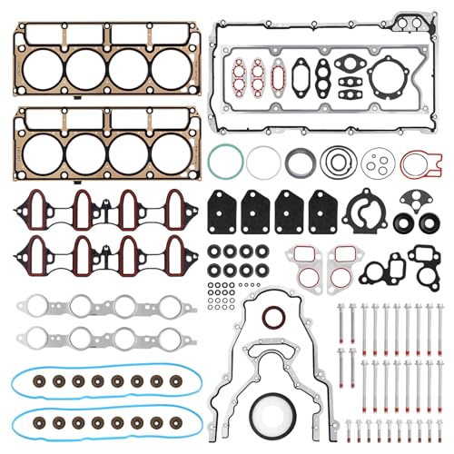 AUTOBABA Cylinder Head Gasket Kit with ES72173 Bolts Compatible with 2002-2011 Buick, Chevy Silverado Suburban Tahoe, GMC Sierra Yukon Cadillac 4.8L 5.3l V8 Engine