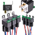 True MODS 6 Pack 4-Pin 12V Bosch Style Fused Relay Switch Kit [Interlocking Harness Socket Holder] [14 AWG Hot Wires] [SPST] [30 Amp] 12 Volt Automotive relays with Fuse for Auto Cars