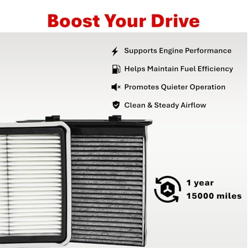 SCREW RHINO Engine Air Filter&Cabin Air Filter Combo Fits Subaru Forester 2009-2018,Crosstrek/XV Crosstrek 2013-2017,Impreza 2008-2016,WRX 2012-2021,WRX STI 2013-2018-CF10930&CA9997