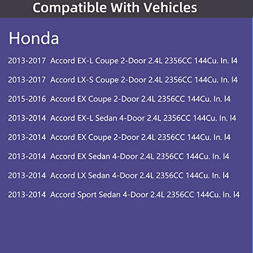 Engine Valve Cover Gasket Set for Honda Accord 2.4L K24, EX, EX-L, LX, LX-S, Coupe, Sedan, Sport Sedan, 2-Door, 4-Door, 2013, 2014, 2015, 2016, 2017, Replace 12030-5A2-A01