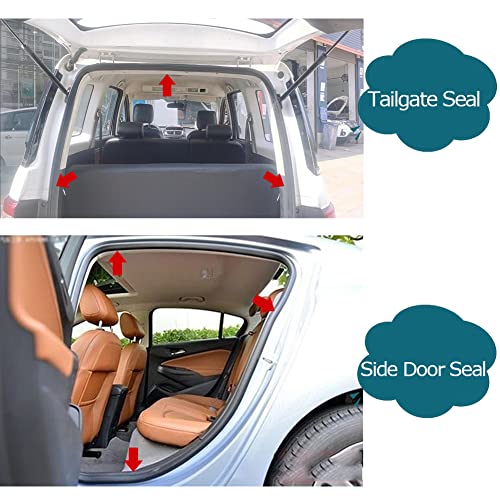 Tintvent Car Door Rubber Seal Strip with Side Large Bulb(26Ft), Automotive Weather Stripping, Edge Trim for Boats, Automobile, RVs, Trucks