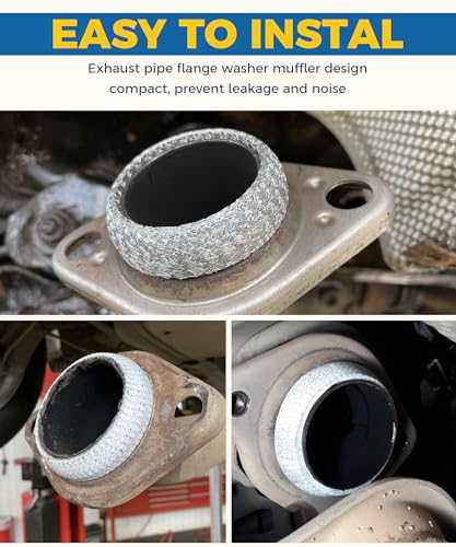 UBOG Exhaust Gasket,Car Accessories Exhaust Flange Gasket,2 Inch 2.25 Inch 2.5 Inch 3 Inch Exhaust Manifold Gasket,Car Exhaust Donut Gasket Seal Ring Replacement,Suitable for Cars Trucks (2inch)