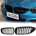 BILLDIO 4 Series F32 Front Kidney Grille ABS Single Slats Gloss Black 2Pcs