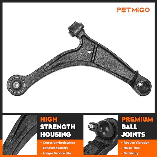 Front Suspension Lower Left + Right Control Arms with Ball Joint Kit Fit for Honda Ridgeline 2006-2014, 2Pcs