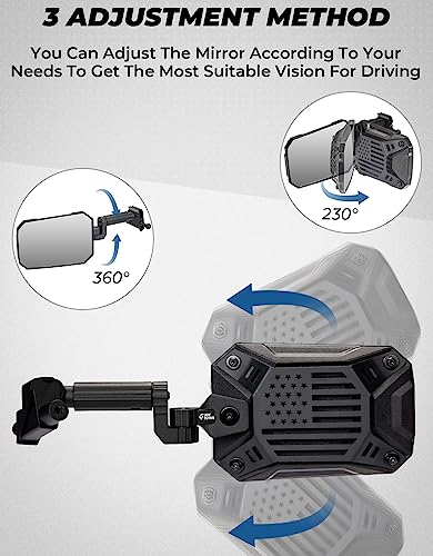 JOYTUTUS Mirrors Doors Off Compatible with 2018-2023 Wrangler JL/JLU & Gladiator JT, JL Side Mirrors with Ball Adapter, Wider View No Vibrate & Wobble (NOT FIT 2024-2026 Wrangler & Gladiator JT)