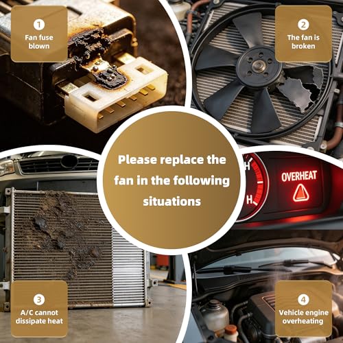 PartsFlow Engine Radiator Cooling Fan Assembly For 2009-2018 Chrysler 300 For 2009-2018 Dodge Challenger/Charger 622550