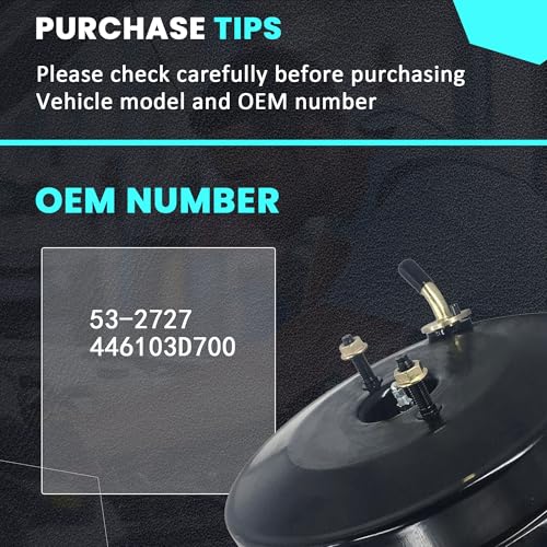PartsFlow Vacuum Power Brake Booster 53-2727 Compatible with Toyota 4Runner 1996 1997 1998 1999 2000 446103D700 without Master Cylinder