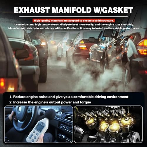 ZHRUIHAN Exhaust Manifold Kit With Includes Required Gaskets and Hardware Compatible witht 1990-1994 D21 Pickup & 1995-1997 Pickup 2.4L L4, OE : 674-549 EPA