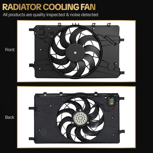 AUTISTOP 620-658 Engine Radiator Cooling Fan Assembly for 2011-2016 Chevrolet Cruze 1.4L/1.8L for 2012-2017 Buick Verano L4 2.4L Replaces OE 622890 GM3115243