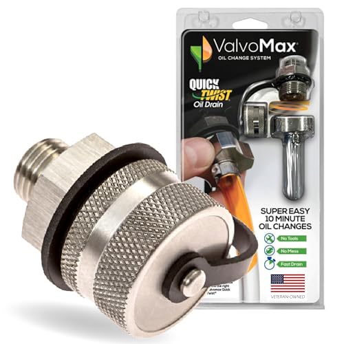 ValvoMax Oil Drain Valve – Quick Twist Oil Drain Plug for Mess-Free DIY Oil Changes – No Tools Required – M12-1.25 Thread Size – Veteran-Owned American Brand