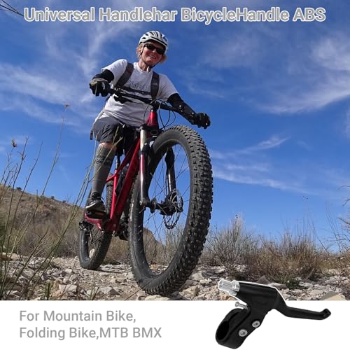 Universal Bicycle Brake Levers Set (Pair) - 22mm (7/8") Bike Brake Handles for Mountain Bike (MTB), Road, BMX, Kids & Fixed Gear Bicycles - Lightweight & Durable Replacement Parts [Black]