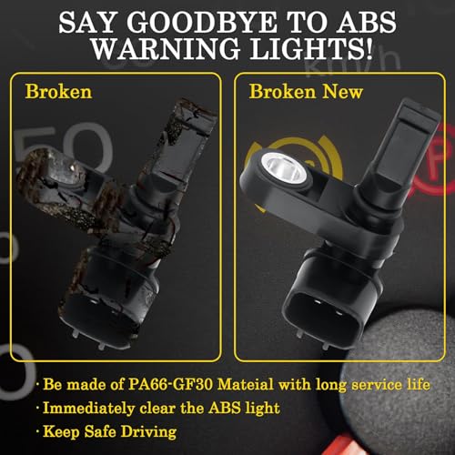 4 Pcs Ensun ABS Speed Sensor Front Rear Left Right Compatible with - 2006-2010 Explorer, 2007-2010 Explorer Sport Trac, 2006-2010 Mountaineer, Driver and Passenger