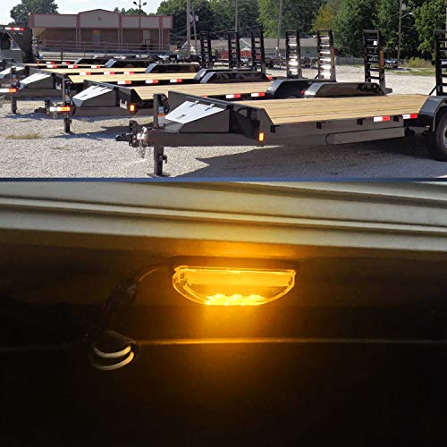 Nilight 2PCS 3.9 Inch Front Rear Side Marker Lights 3 LED Amber Clearance Indicator Lamp Waterproof Sealed Surface Mounted for 12V Truck Trailer Camper RV