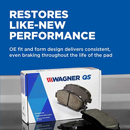 DRiV Wagner Disc Brake Pad Set - ZD866 - Ceramic Brakes for Car - Reduces Noise & Restores Braking Performance - Stainless-Steel Hardware - QS - Ceramic