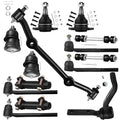 SCITOO 14pcs RWD Front Suspension Kit Idler Arm Inner Outer Tie Rod End Adjusting Sleeve Sway Bar Link Ball Joint Drag Link Fit 1996-2003 For Chevy S10 1996-2001 For GMC Jimmy 1996-2003 Sonoma