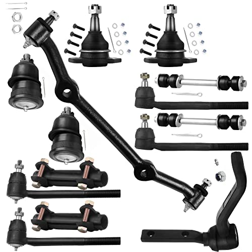 SCITOO 14pcs RWD Front Suspension Kit Idler Arm Inner Outer Tie Rod End Adjusting Sleeve Sway Bar Link Ball Joint Drag Link Fit 1996-2003 For Chevy S10 1996-2001 For GMC Jimmy 1996-2003 Sonoma