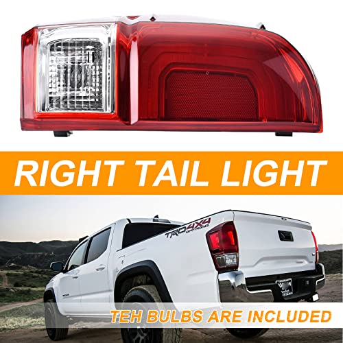 Nakuuly Tail Light Rear Lamp Compatible With 2016-2023 Toyota Tacoma Right Passenger Side Taillight Brake Signal Assembly with Bulb # ‎81550-04170