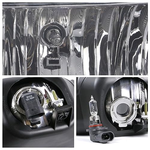 Nakuuly Fog Lights Compatible With 2003-2006 Chevy Silverado 1500 2500 3500 1500HD 2500HD 2007 Classic 02-06 Avalanche Driver and Passenger Side Fog Bumper Lamp Assembly with Bulbs Clear Lens