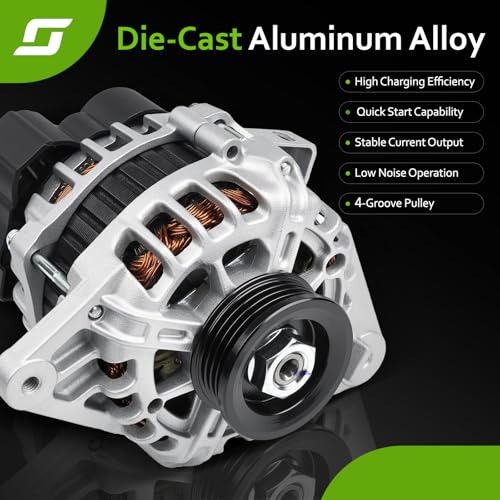 New Alternator Compatible with Hyundai Elantra 2007-2012 2.0L L4 & Kia Soul 2010-2011 2.0L L4, Spectra 2007-2009 2.0L L4, Spectra5 2007-2009 2.0L L4, 11311N 3730023650