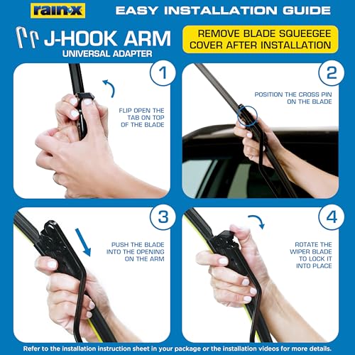 Rain-X Silicone AdvantEdge Wiper Blade 21" Windshield Wiper Blades Replacement, All-Weather Performance Lasts 2X Longer, Premium Beam, Installock Adapter for Easy Fit (Pack of 1)