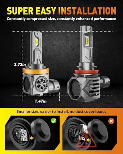Termitor High Performance H11 9005 Fog Light Bulbs Combo