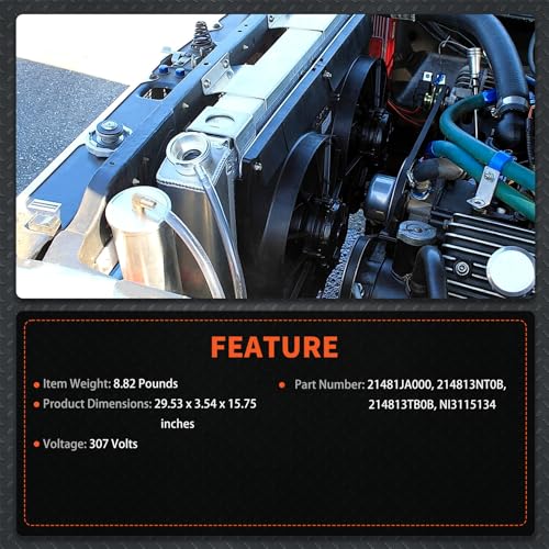 labwork Radiator Cooling Fan Replacement for Nissan Altima 2007-2018 Replacement for Nissan Maxima 2016-2021 21481JA000