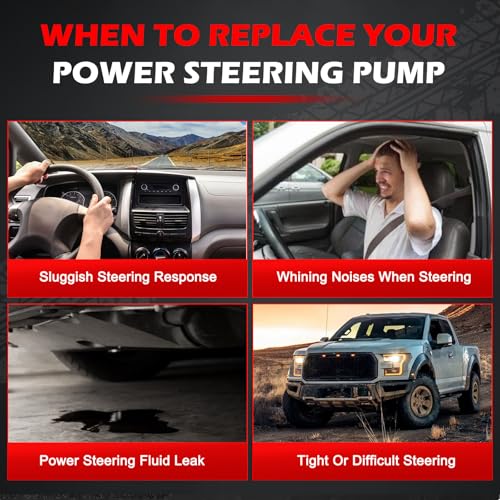 Autodevil 20-65990 Power Steering Pump with Pulley & Reservoir Fit for 2002-2009 Trailblazer & Envoy, 06-09 9-7x 4.2i, 2005 9-7x Linear, 07-08 Ascender, 04-07 Rainier, 02-04 Bravada, 4.2L 5.3L 6.0L