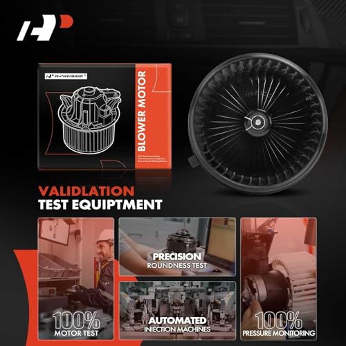 A-Premium Front HVAC Heater Blower Motor Compatible with 2007-2014 Chevrolet Silverado, Tahoe, Suburban, Avalanche & GMC Sierra, Yukon & Cadillac Escalade & Hummer - Lock Tab Flange, with Fan Cage