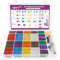 Nayoto 1011-Piece Universal Zinc Flake Car Fuse Set - 410 Standard, 410 Mini & 185 Micro Fuses (2A-40A), with 2 Removal Tools, 2 Testers & 2 Clips - Compatible with Cars, Trucks, RVs, Boats etc.