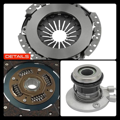 A-Premium Chevrolet S10 Clutch Kit with Clutch Slave Cylinder Compatible with Chevrolet S10 1996-2003 2.2L & GMC Sonoma 1996-2003 2.2L & Isuzu Hombre 1996-2000 2.2L, Replace# 624280677