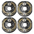 VEVOR Electric Trailer Brake Assembly, 12" x 2", 2 Pairs Self-Adjusting Electric Brakes Kit for 7000 lbs Axle, 5-Hole Mounting, Backing Plates for Braking System Part Replacement (2 Right + 2 Left)