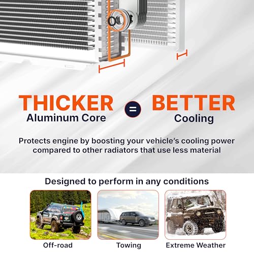 Klimoto Radiator | Compatible with 2017-2020 Chrysler Pacifica