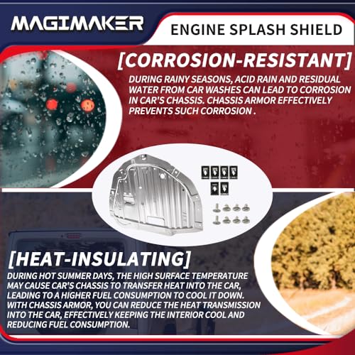 Magimaker Engine Splash Shield Guard 74112-TLA-A01 74112TLAA01 Fit for Honda CR-V CRV 2017 2018 2019 2020 Under Engine Cover Lid