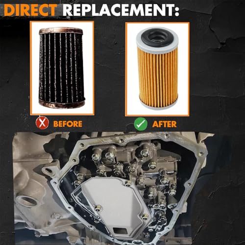 MEMOEO RE0F11A CVT Transmission Filter Oil Pan Gasket Kit Compatible With Nissan 2013-2019 Sentra 1.8L,2012-2019 Versa 1.6L,2014-2019 Versa Note 1.6L 33010-JF015 31726-28X0A 31726-3JX0A 19318012