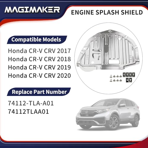 Magimaker Engine Splash Shield Guard 74112-TLA-A01 74112TLAA01 Fit for Honda CR-V CRV 2017 2018 2019 2020 Under Engine Cover Lid