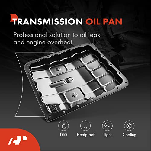 A-Premium Transmission Oil Pan with Plug Compatible with Nissan Frontier 2005-2008/2010-2014/2017, Pathfinder 2005-2008 2010-2012, Titan 2004-2008 2010-2013, Armada 2005/2007/2010-2013, Xterra, 350Z