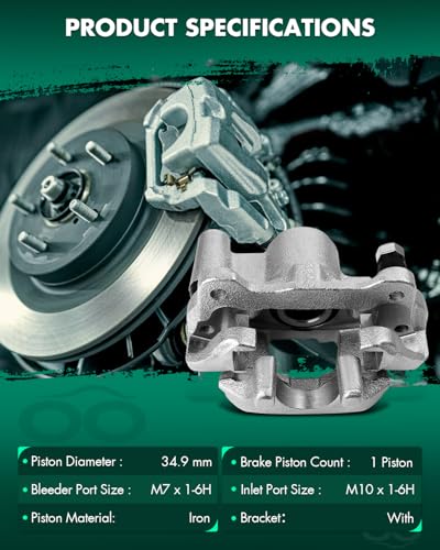 SCITOO Rear Left+Right Brake Calipers With Bracket 19B2950 19B2951 Compatible For Scion tC 2005-2010