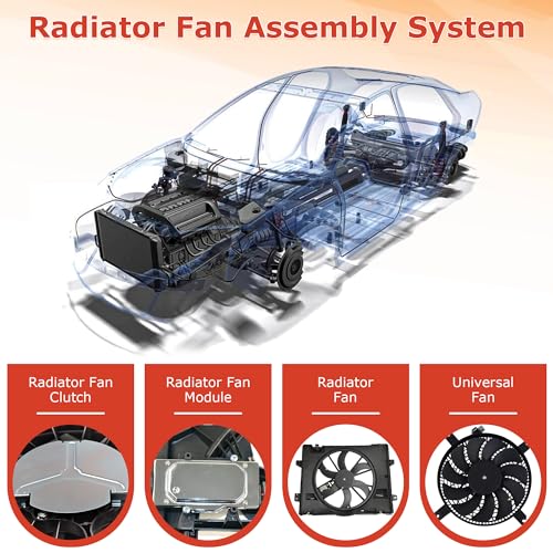 Partsflow Engine Cooling Fan Assembly For 2005-2007 Chrysler Town & Country For 2005-2008 Chrysler Voyager For 2005-2007 Dodge Caravan For 05-07 Dodge Grand Caravan 620-042
