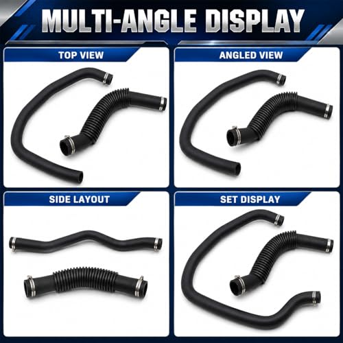 FZJDSD Engine Upper & Lower Radiator Coolant Hose Kit Fit for Cadillac Escalade GMC Yukon Chevy Silverado 1500 2500 3500 Suburban 2007-2014#22827731 22827735 15274730 15037656