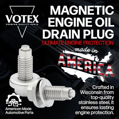 Votex - Made in USA - M12 X 1.75 X 28MM Magnetic Engine Oil Drain Plug, Fits Chevrolet, Ford, GMC - Part Number DP060