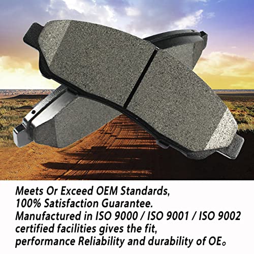 SIPAUTEC-Front & Rear Ceramic Brake Pads Replacement For(2009-2022 Honda Pilot),(2017-2022 Honda Ridgeline),(2007-2016 Acura MDX)
