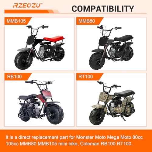 RZEOZU Mini Bike Hydraulic Brakes Kit with Rear Brake Caliper Mounting Bracket Adapter Replacement for GMB100 Monster Mega Moto MM80 80cc 105cc Minibike Coleman RB100 RT100 Parts