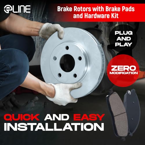 R1 Concepts Front Brake Kit Fits 2013-2019 Nissan Sentra| Semi Met Brake Pads and Blank Brake Rotors| 11.0" Front